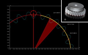 齒輪跨銷徑的簡易量測方法